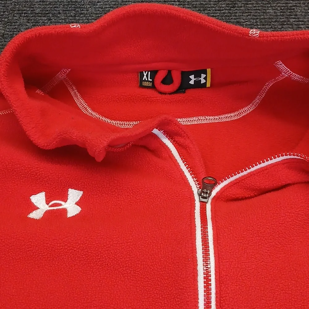 Under Armour Men's Red Half-Zip Performance Pullover Sz XL - Picture 2 of 7